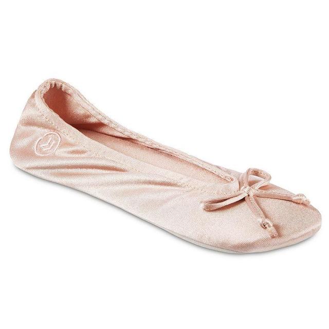 isotoner Satin Womens Ballerina Slippers Purple Product Image