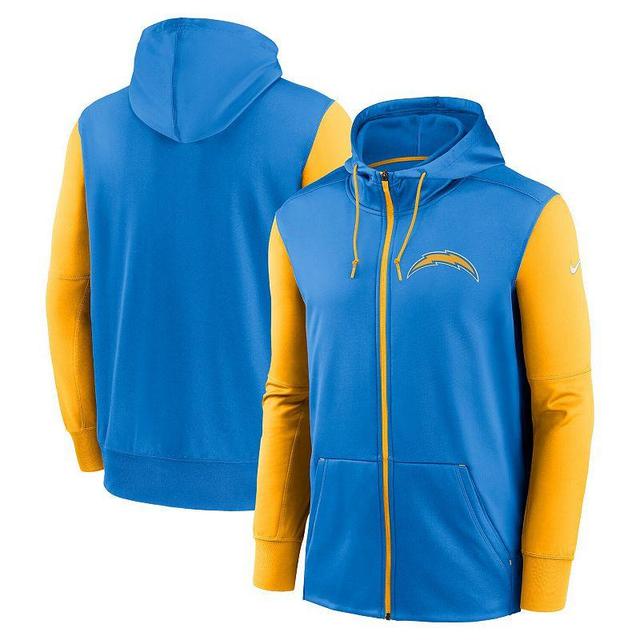 Mens Nike Powder Blue Los Angeles Chargers Performance Full-Zip Hoodie Product Image