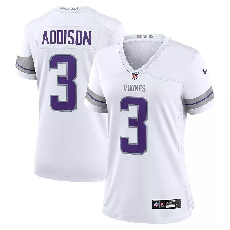 Nike Womens Jordan Addison White Minnesota Vikings Alternate Game Player Jersey - White Product Image