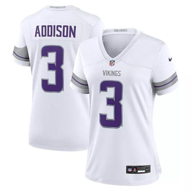 Nike Womens Jordan Addison White Minnesota Vikings Alternate Game Player Jersey - White Product Image