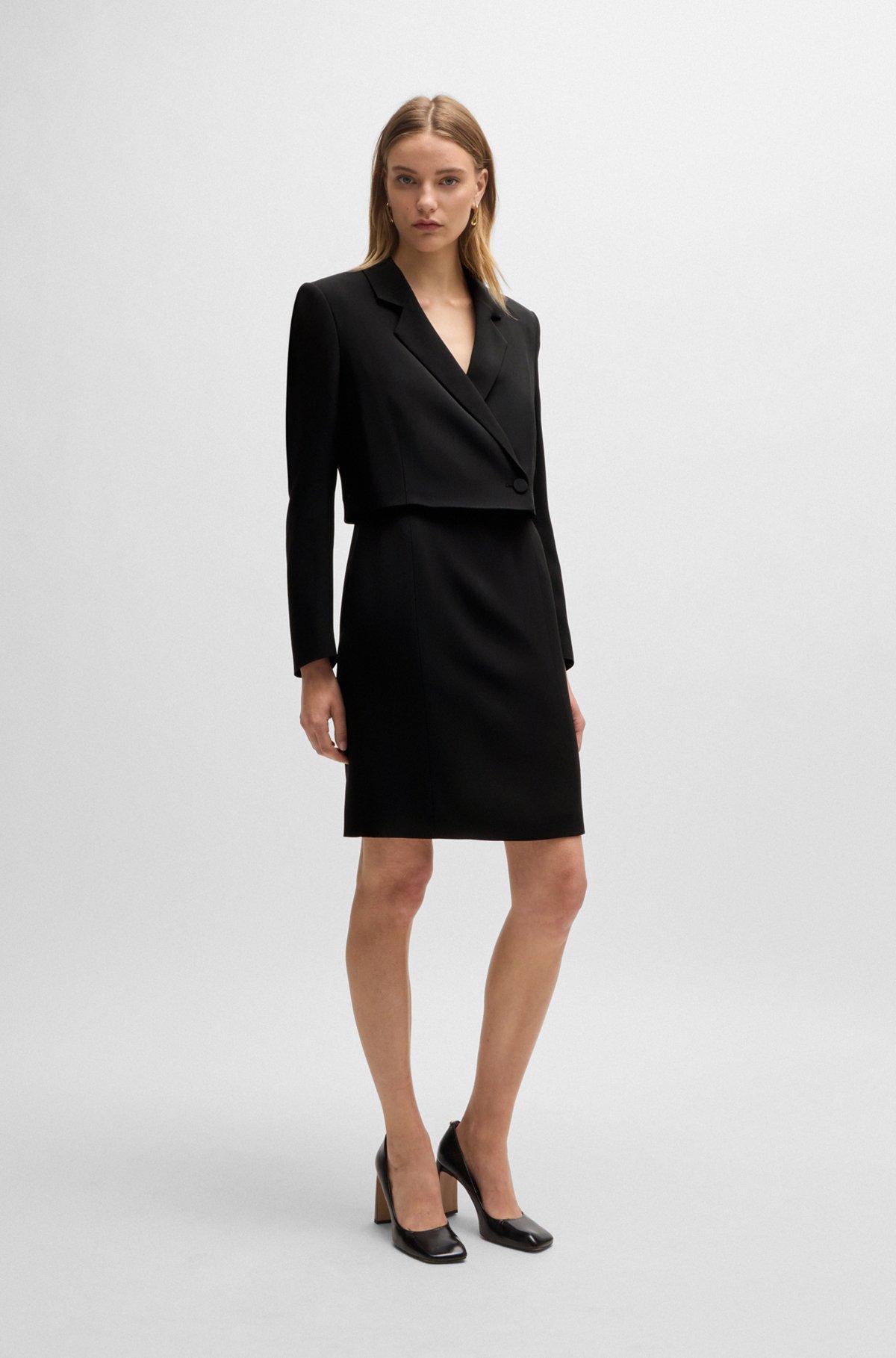 Tailored dress in matte fabric Product Image