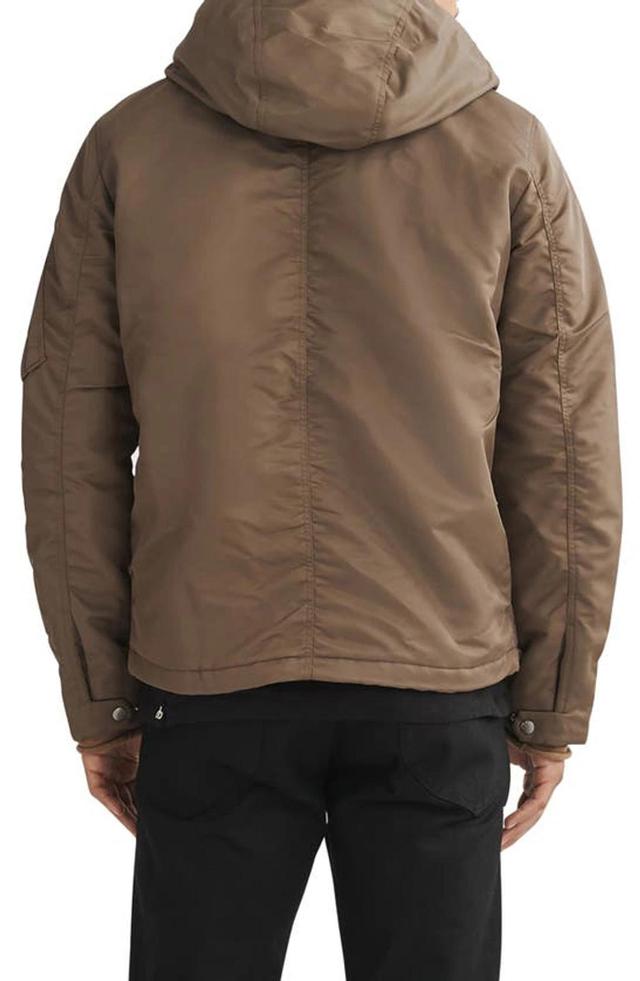 RAG & BONE Manston Hooded Recycled Nylon Tactic Jacket In Mink Product Image