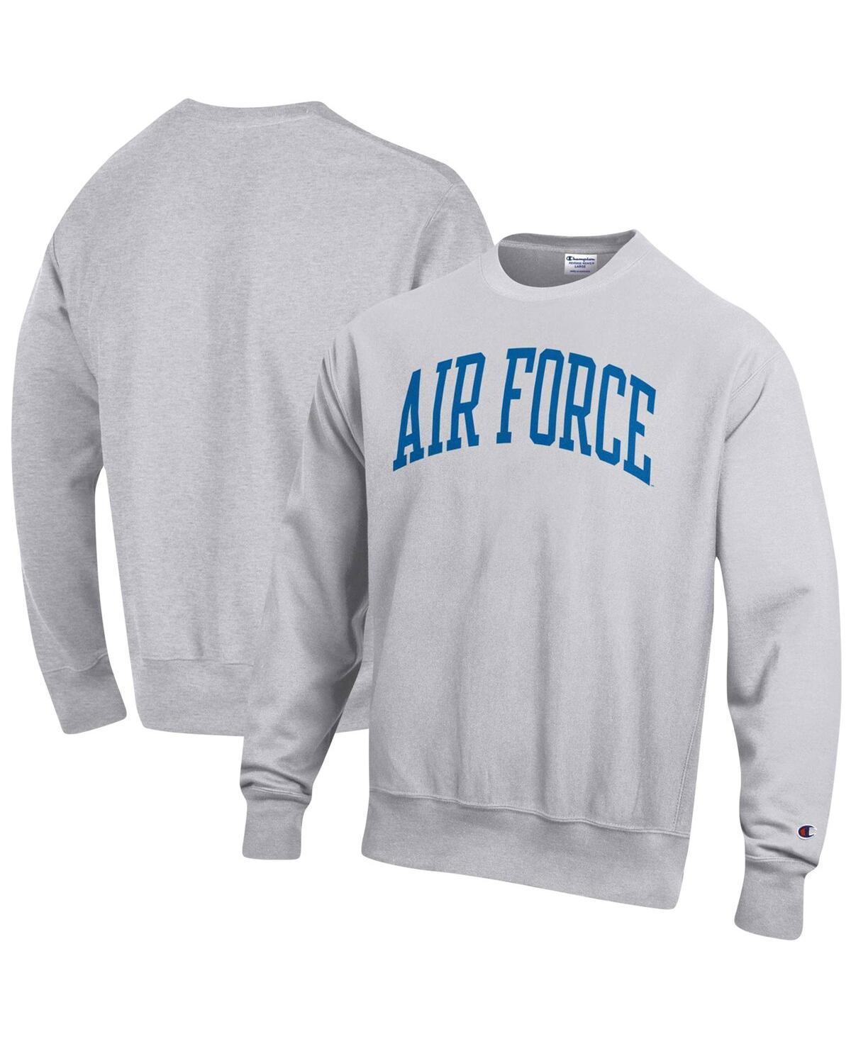 Mens Champion Heathered Gray Air Force Falcons Arch Reverse Weave Pullover Sweatshirt Product Image