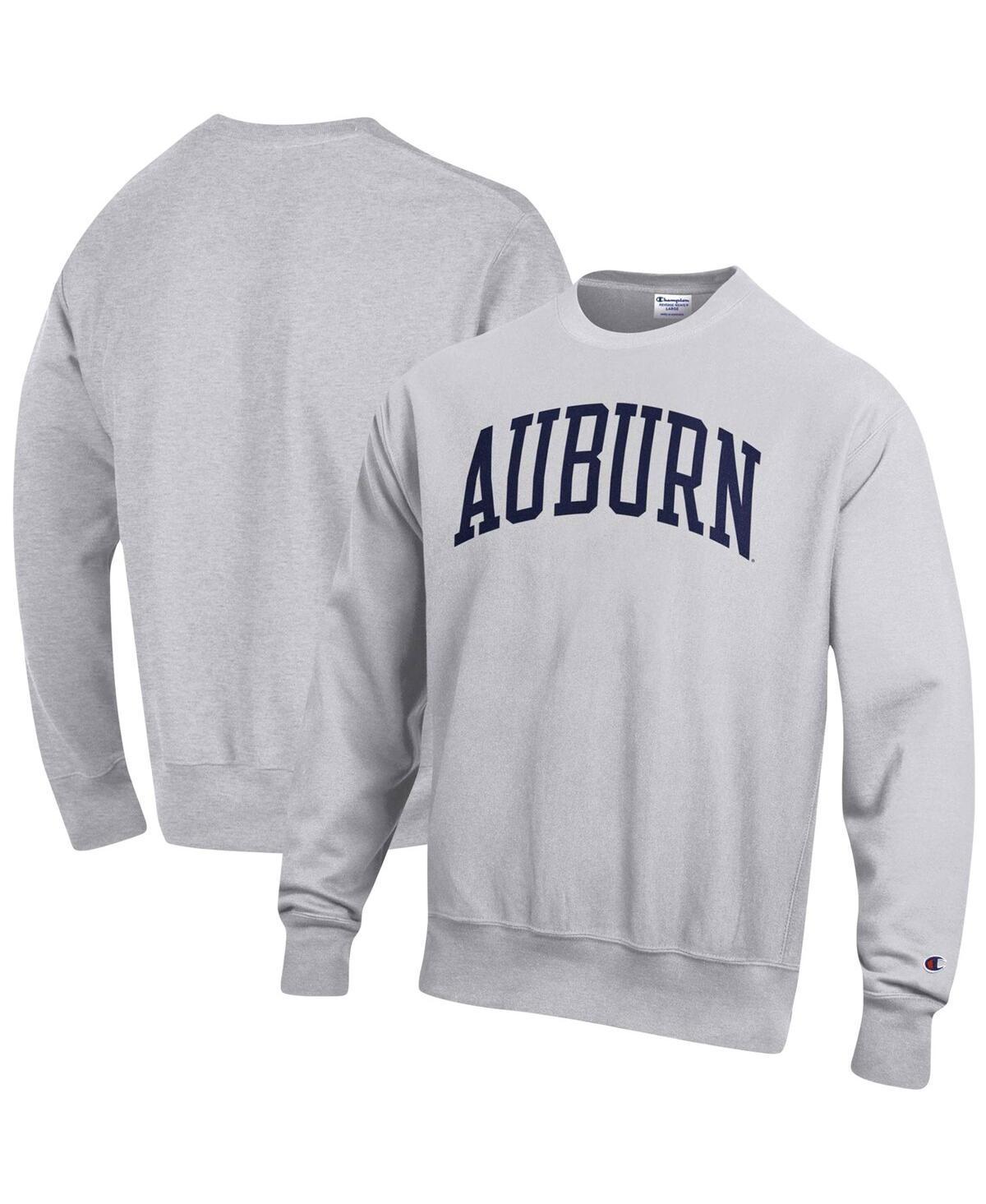 Mens Champion Heathered Gray Auburn Tigers Arch Reverse Weave Pullover Sweatshirt Product Image