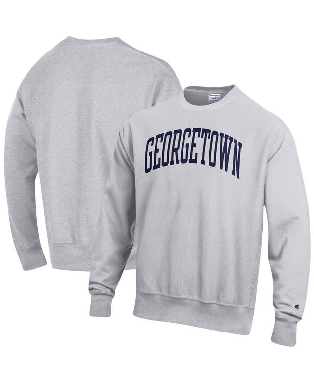 Mens Champion Heathered Gray Georgetown Hoyas Arch Reverse Weave Pullover Sweatshirt Product Image