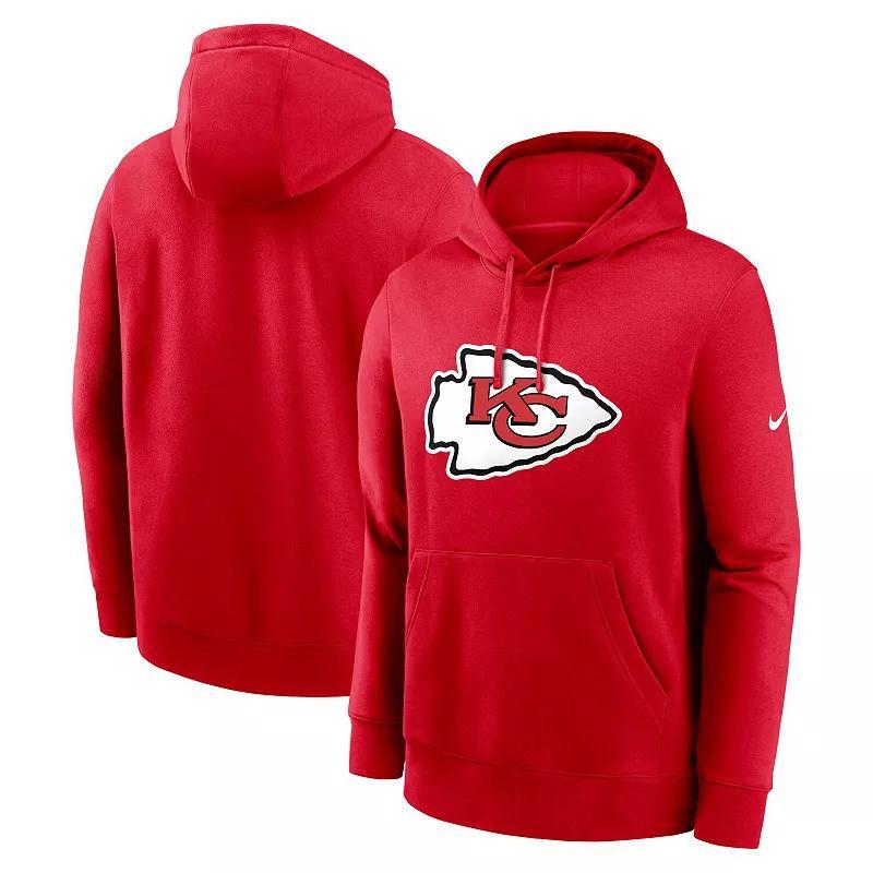 Mens Nike Kansas City Chiefs Club Logo Pullover Hoodie Product Image