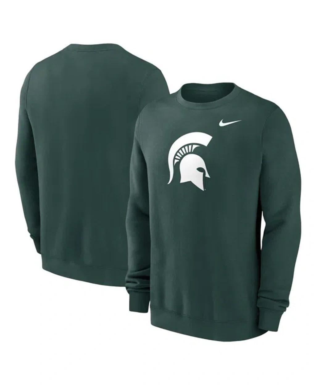 Mens Nike Michigan State Spartans Primetime Evergreen Fleece Pullover Sweatshirt Product Image