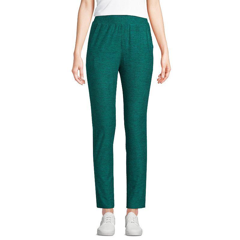 Petite Lands End Active Soft Tapered Performance Ankle Pants, Womens Green Product Image