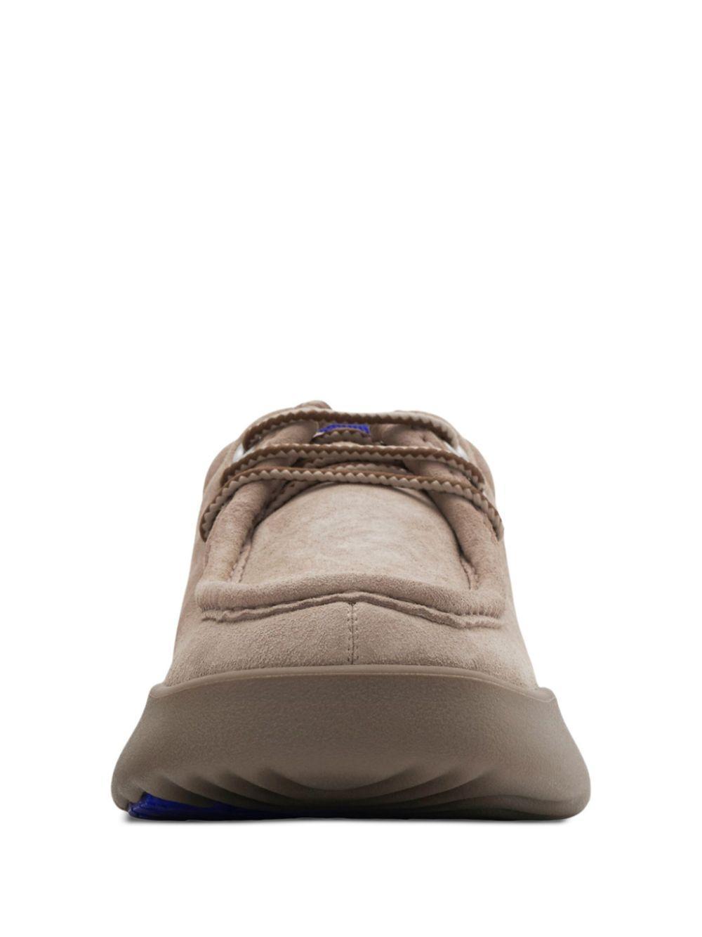 BURBERRY Suede Log Shoes In Hunter Product Image