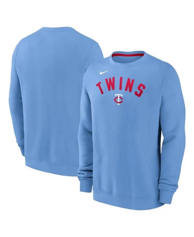 Nike Mens Light Blue Minnesota Twins Classic Fleece Performance Pullover Sweatshirt - Light Blue Product Image