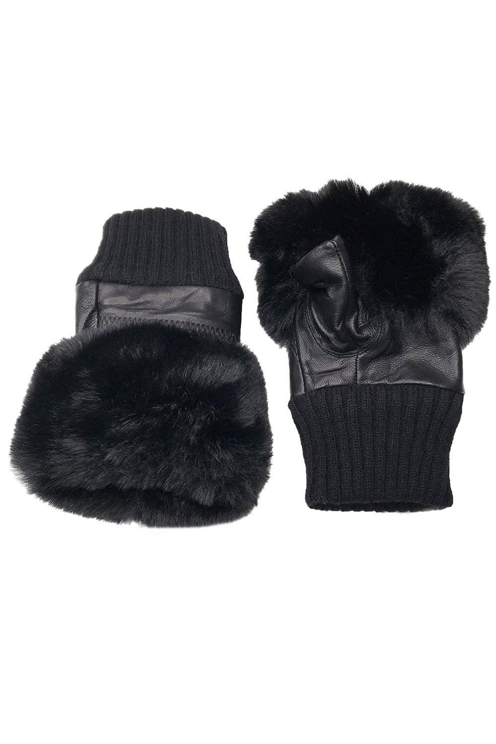 Faux Fur Fingerless Gloves- 4 colors Product Image