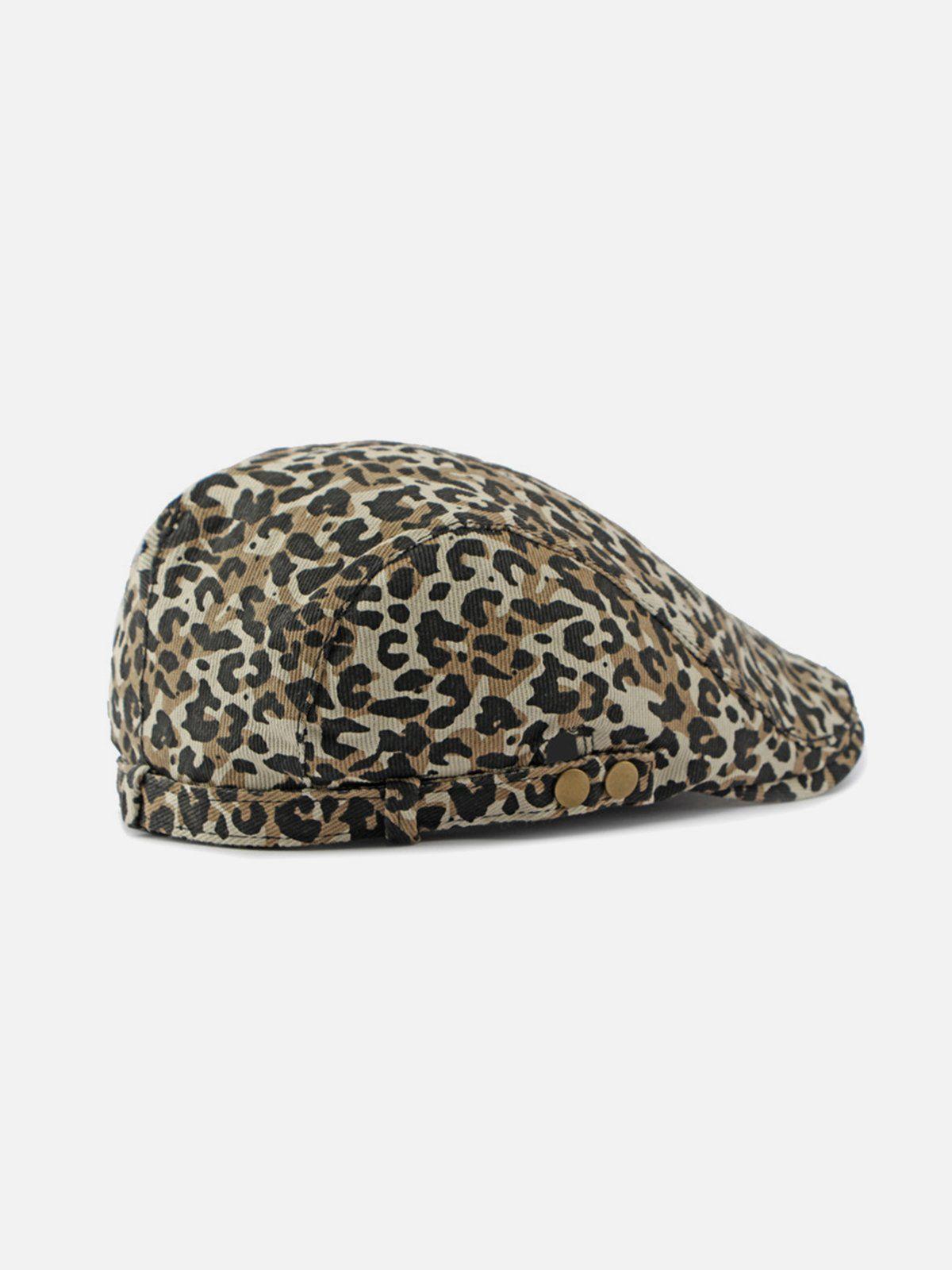 Vintage Leopard Print Beret Product Image