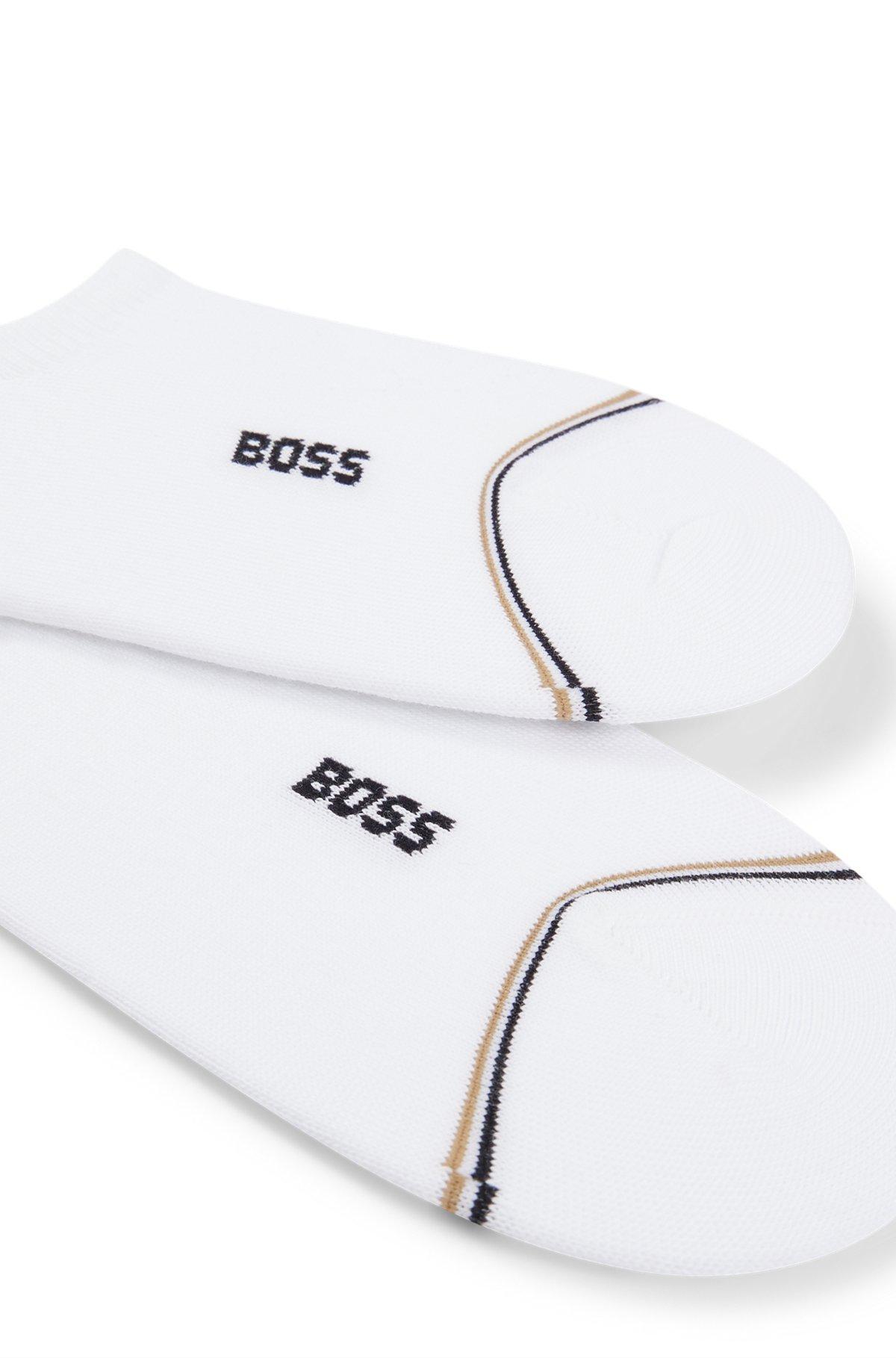 Two-pack of ankle-length socks with branding Product Image