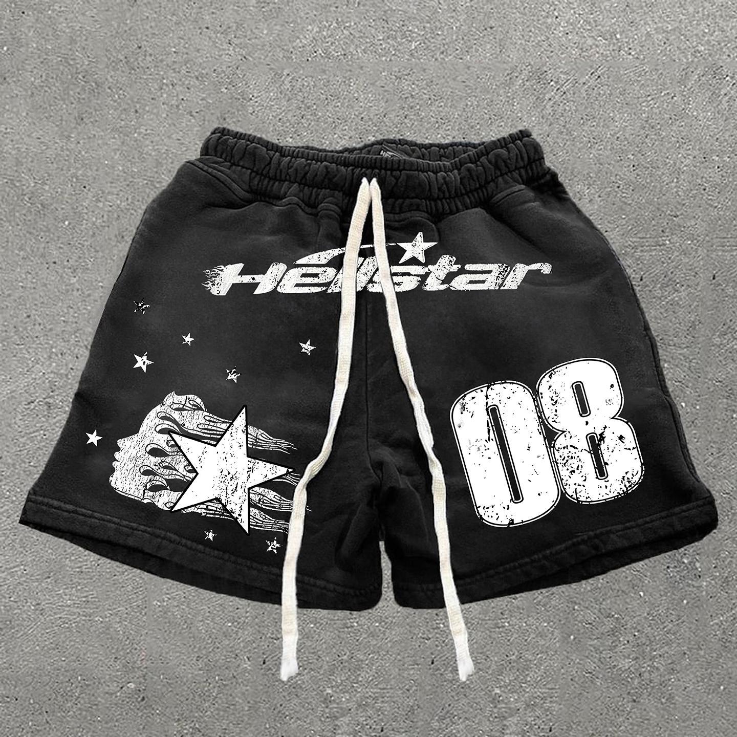 Street Hellstar Graphics Drawstring Retro Shorts Product Image