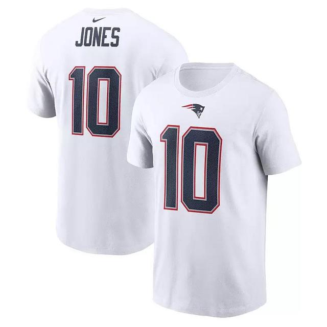 Mens Nike Mac Jones New England Patriots Player Name & Number T-Shirt Product Image