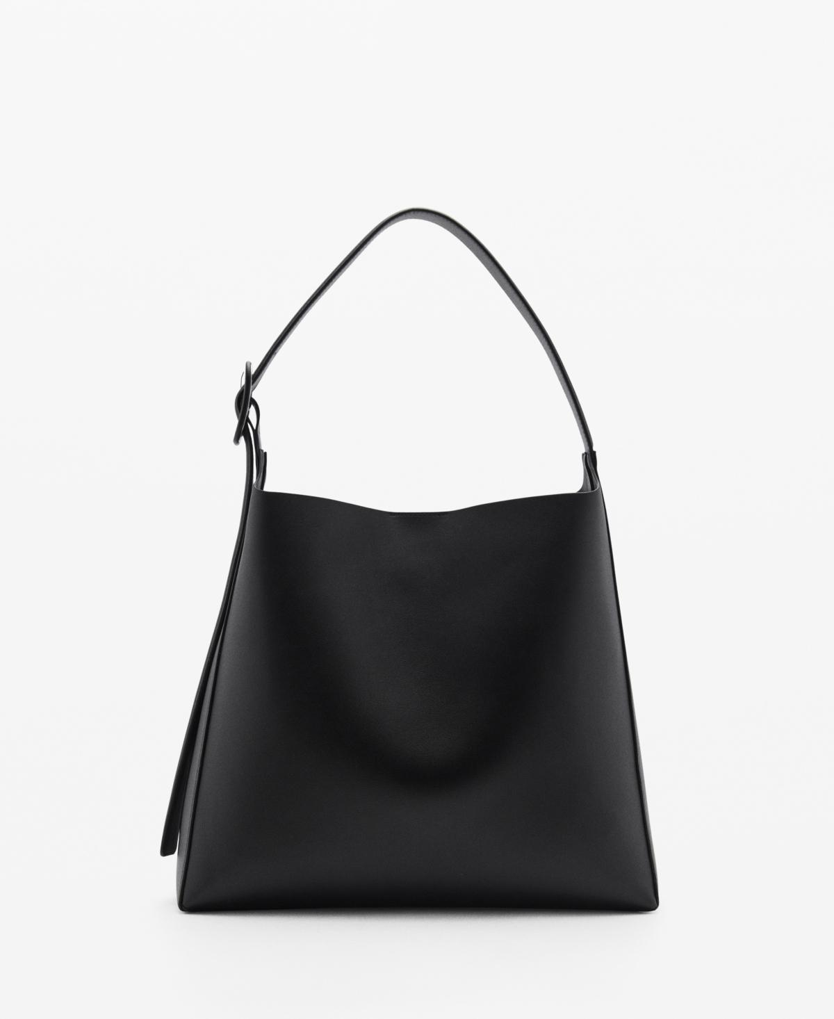 Shopper bag with buckle - Women | MANGO USA Product Image