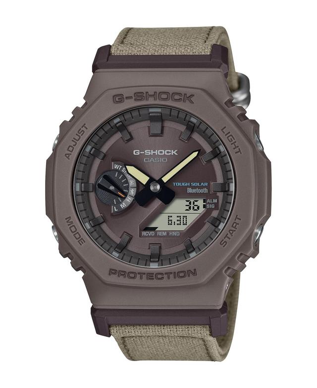 Men's Casio G-Shock Watch with Brown Fabric Strap (Model Gab2100Ct-5A) Product Image