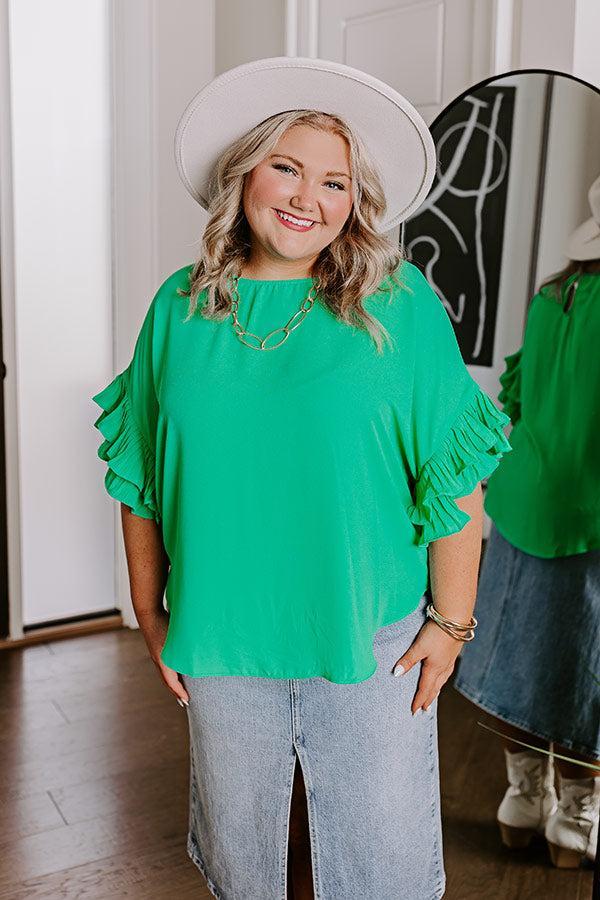 Margarita Date Shift Top in Jade Curves Product Image