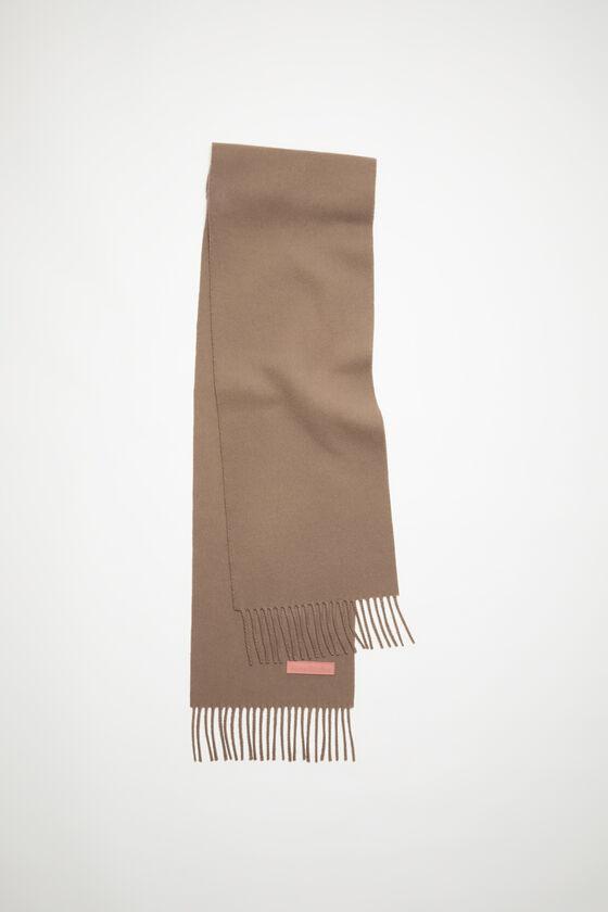 Wool scarf pink label - Narrow Product Image