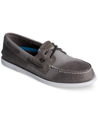 Sperry Men's Authentic Original 2-Eye Patchwork Boat Shoes - Grey Multi Product Image