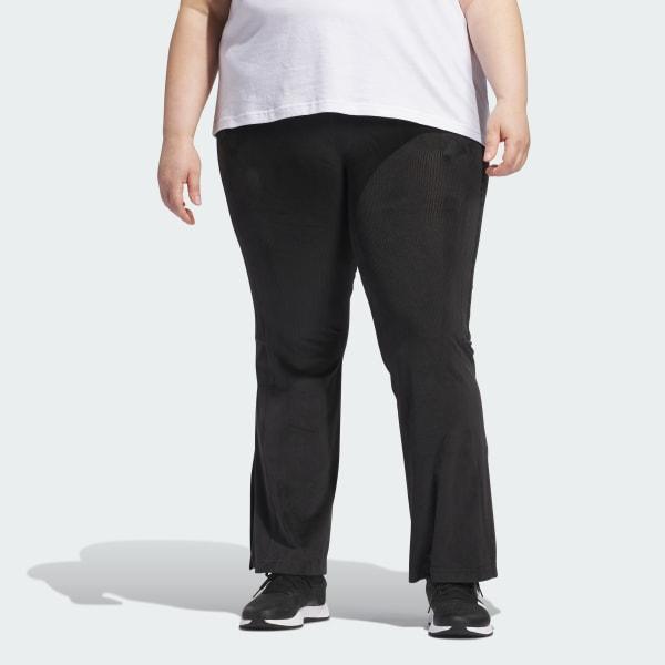 Tiro Cut 3-Stripes Stretchy Velour Flared Leggings (Plus Size) Product Image