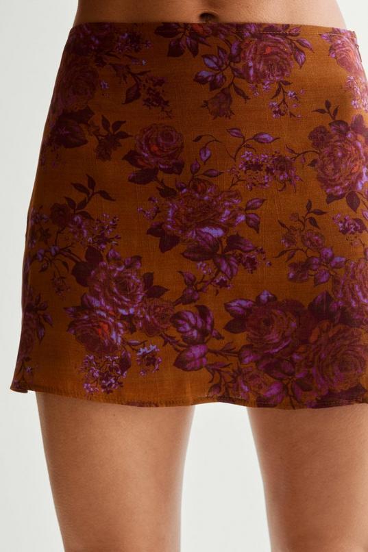 Floral Printed Mini Skirt Product Image