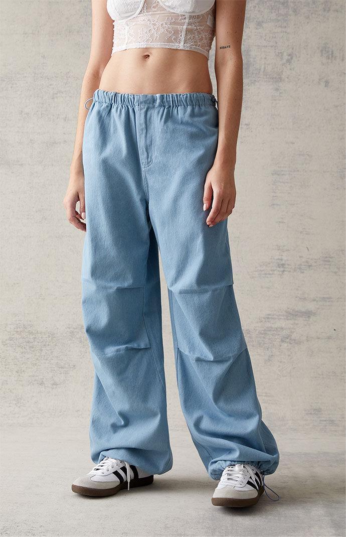 Women's Light Blue Low Rise Jeans Product Image