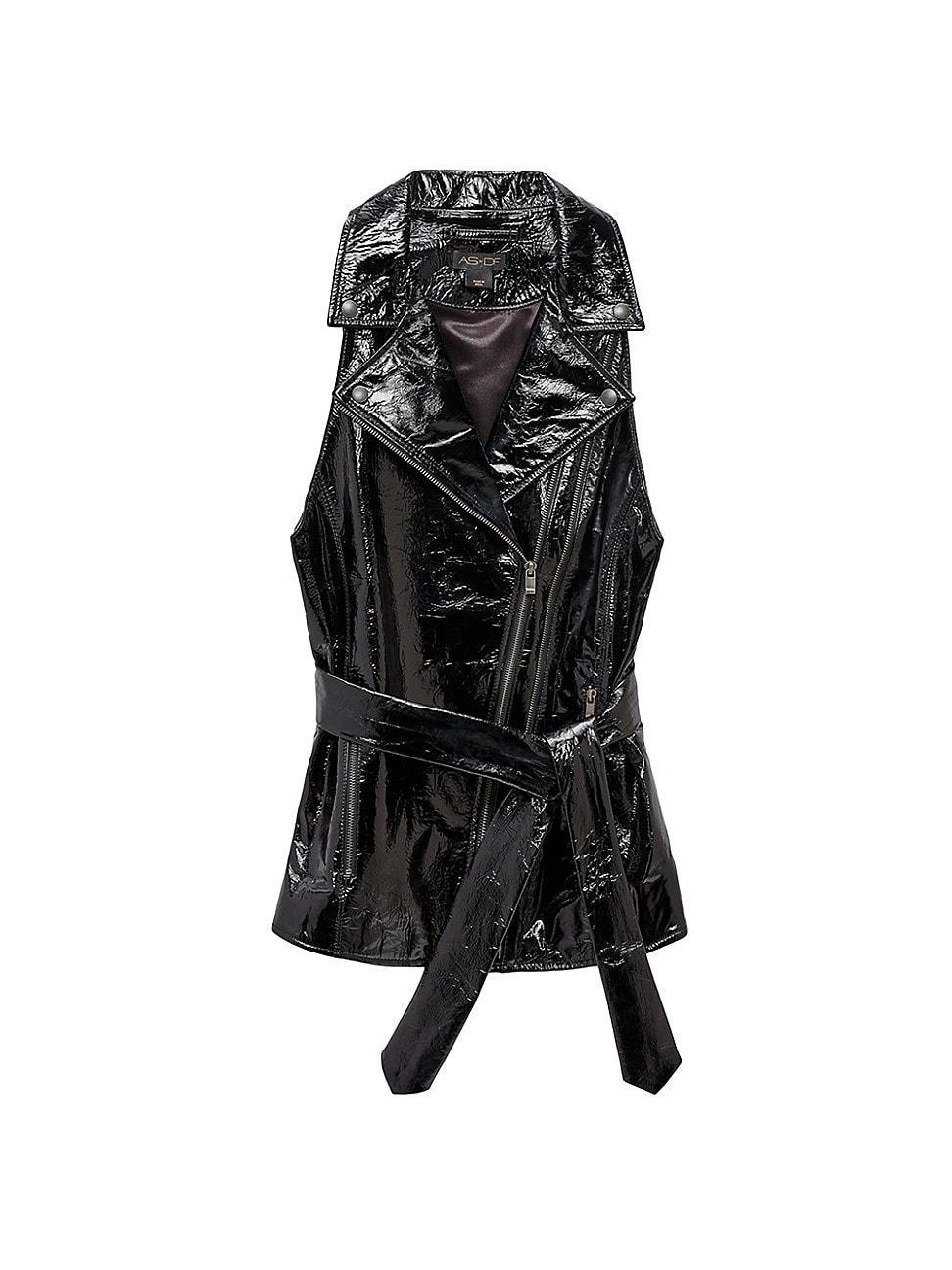 Womens Mercury Recycled Leather Vest Product Image