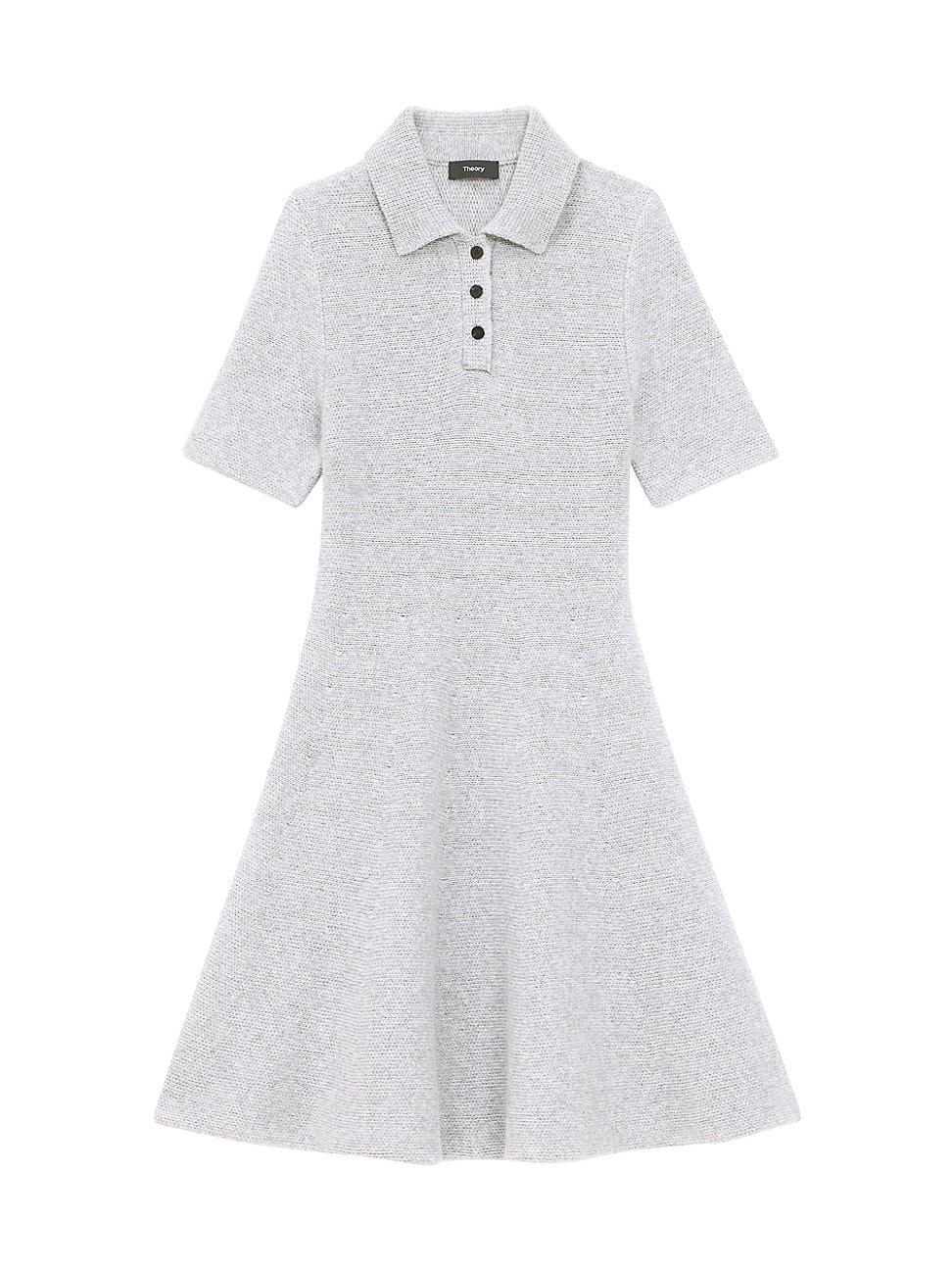 Theory Wool & Cashmere Polo Minidress Product Image