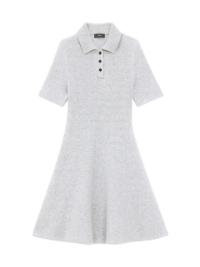 Theory Wool & Cashmere Polo Minidress Product Image