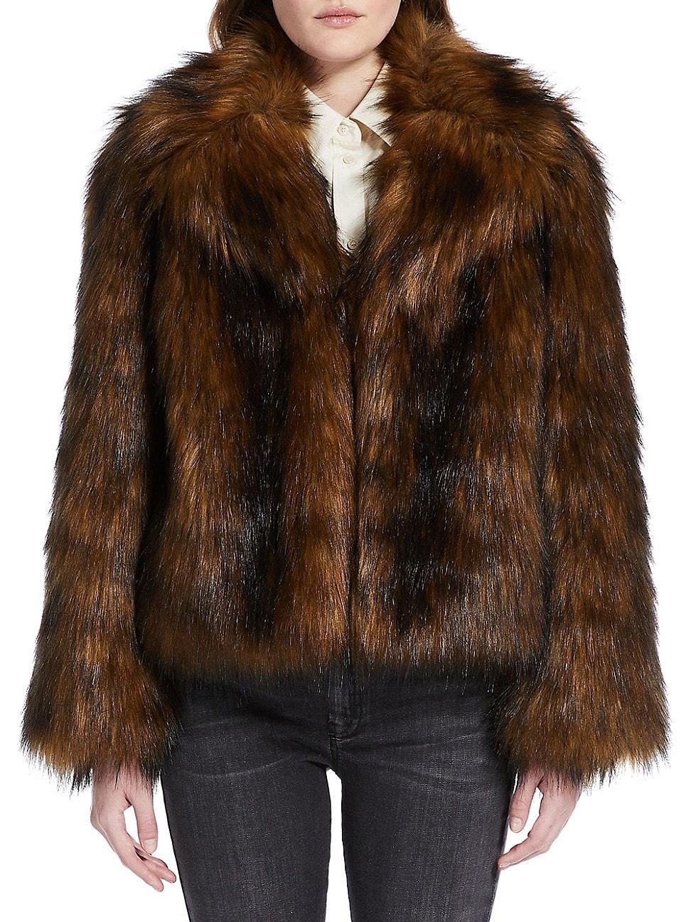 Womens Faux Fur Bomber Jacket Product Image