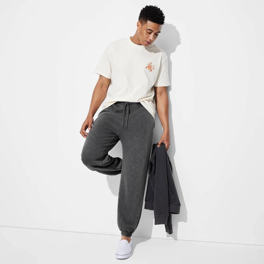 Mens Loose Knit Pull-On Sweatpants - Original Use Dark Gray Wash XXL Product Image