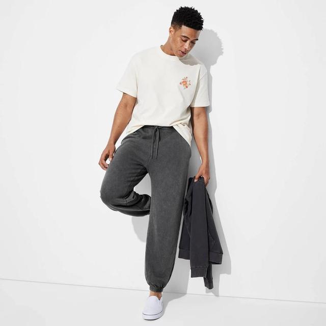 Mens Loose Knit Pull-On Sweatpants - Original Use Dark Gray Wash XL Product Image