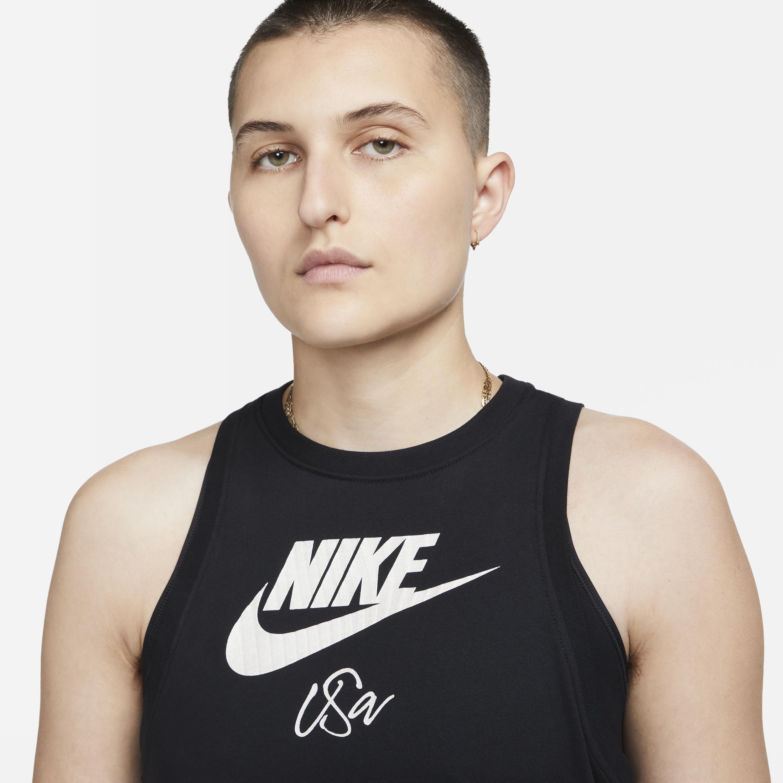 Womens Nike Black Uswnt Futura Tank Top Product Image