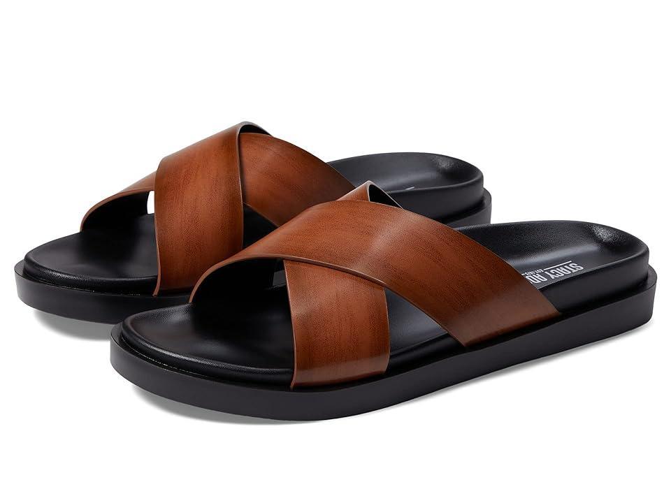 Stacy Adams Montel Cross Strap Slide Sandal (Cognac) Men's Shoes Product Image