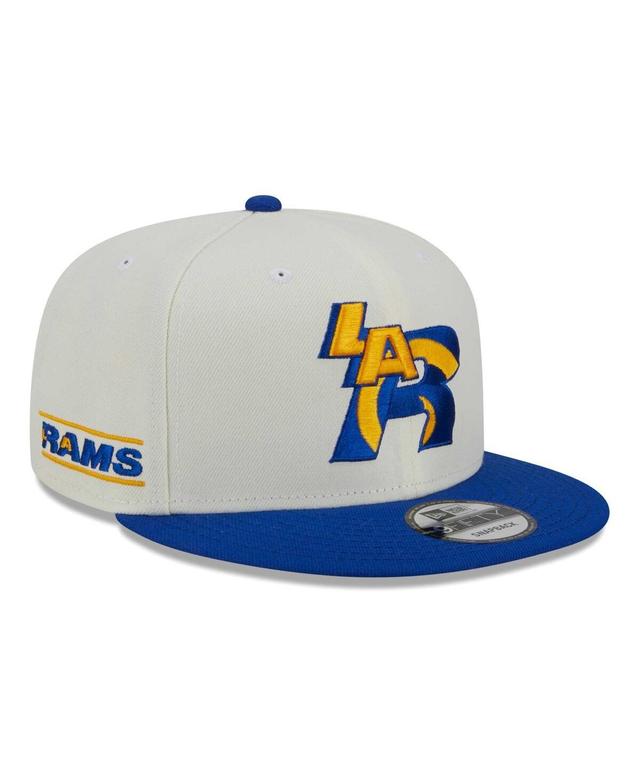 Mens New Era Cream/Royal Los Angeles Rams City Originals 9FIFTY Snapback Hat Product Image