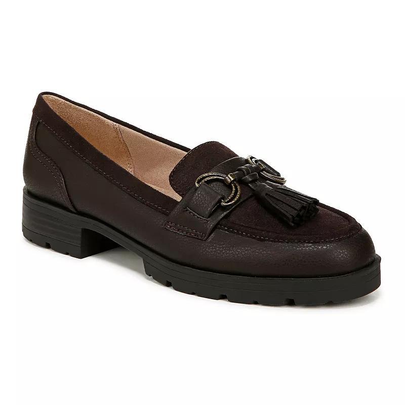 LifeStride Logan Womens Slip-on Loafers Dark Brown Product Image