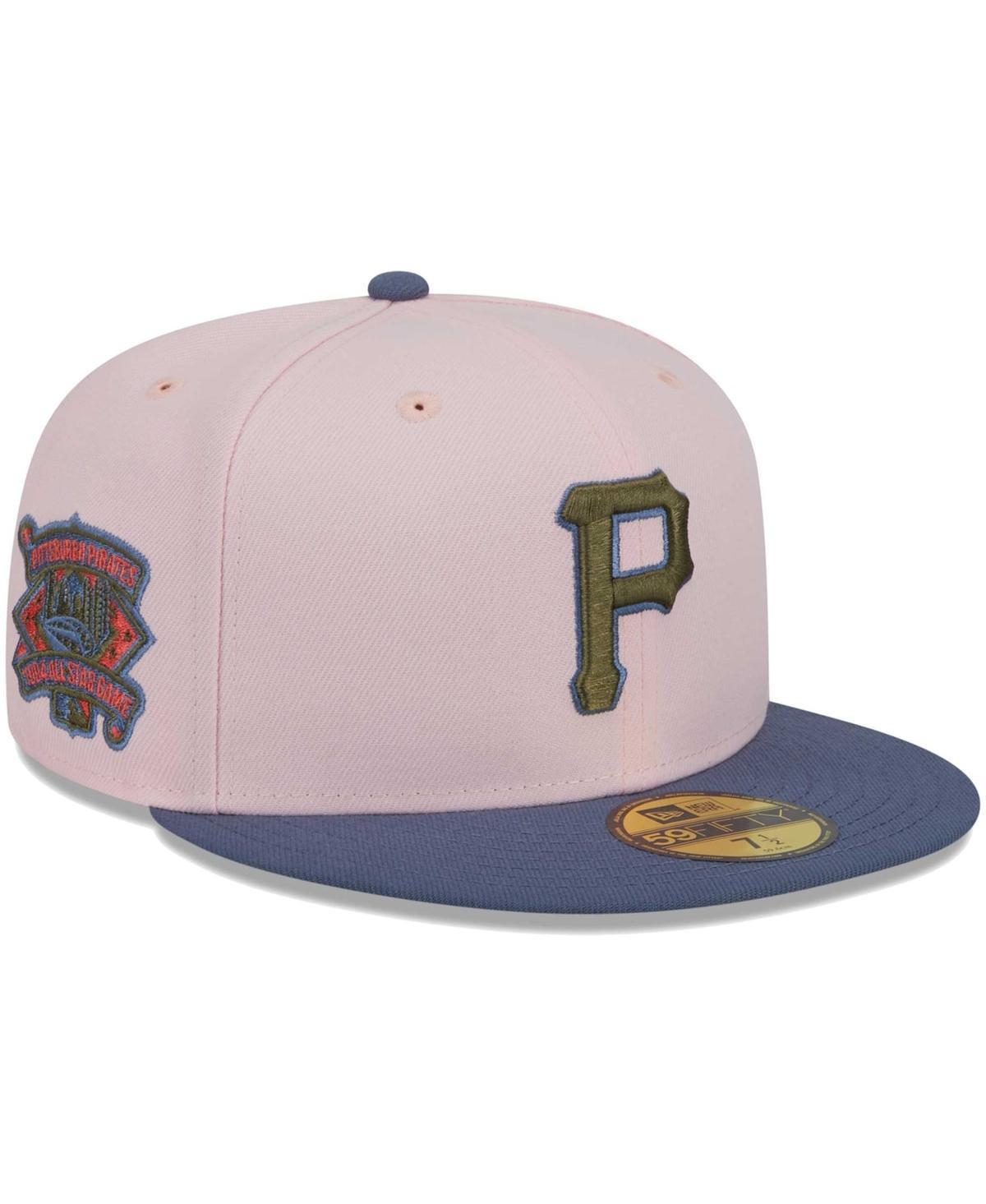 Mens New Era Pink Pittsburgh Pirates Olive Undervisor 59FIFTY Fitted Hat - Pink Product Image