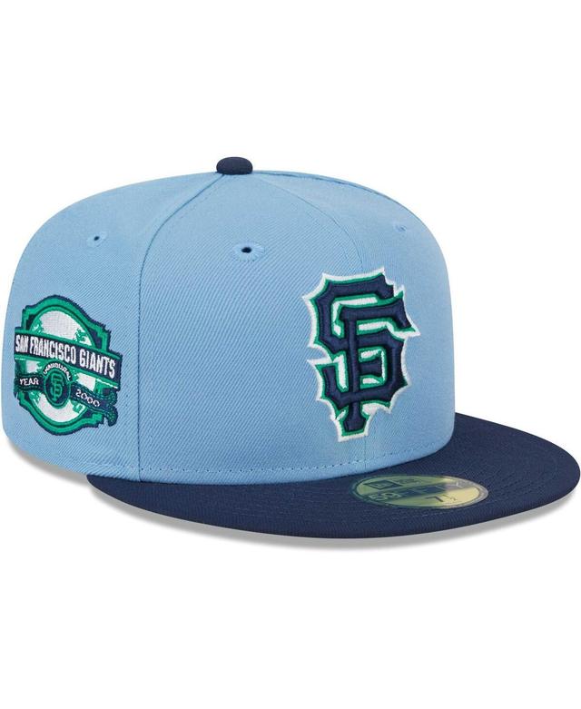 Mens New Era Blue/Navy San Francisco Giants Green Undervisor 59FIFTY Fitted Hat Product Image