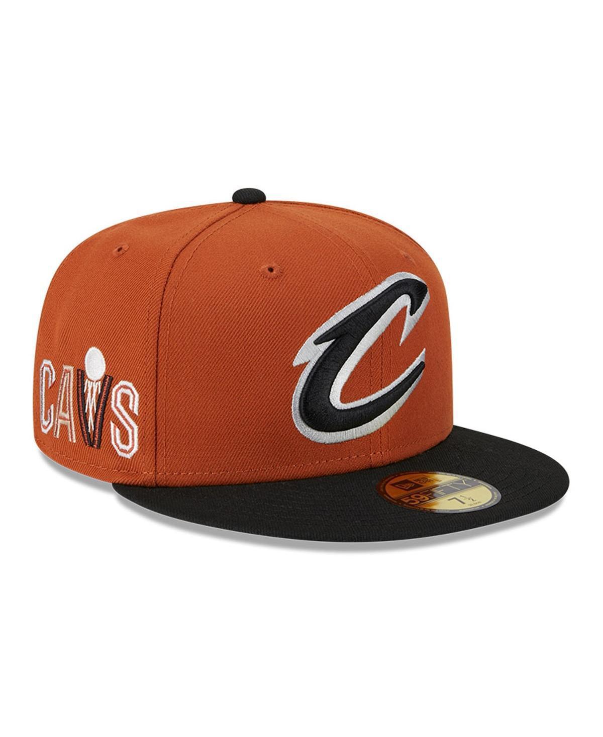 Mens New Era Rust/Black Cleveland Cavaliers Two-Tone 59FIFTY Fitted Hat Product Image