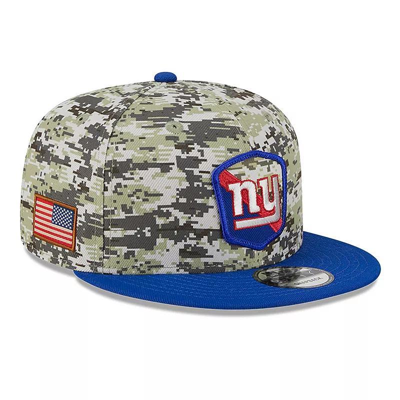 Mens New Era Camo New York Giants 2023 Salute To Service 9FIFTY Snapback Hat - Camo Product Image