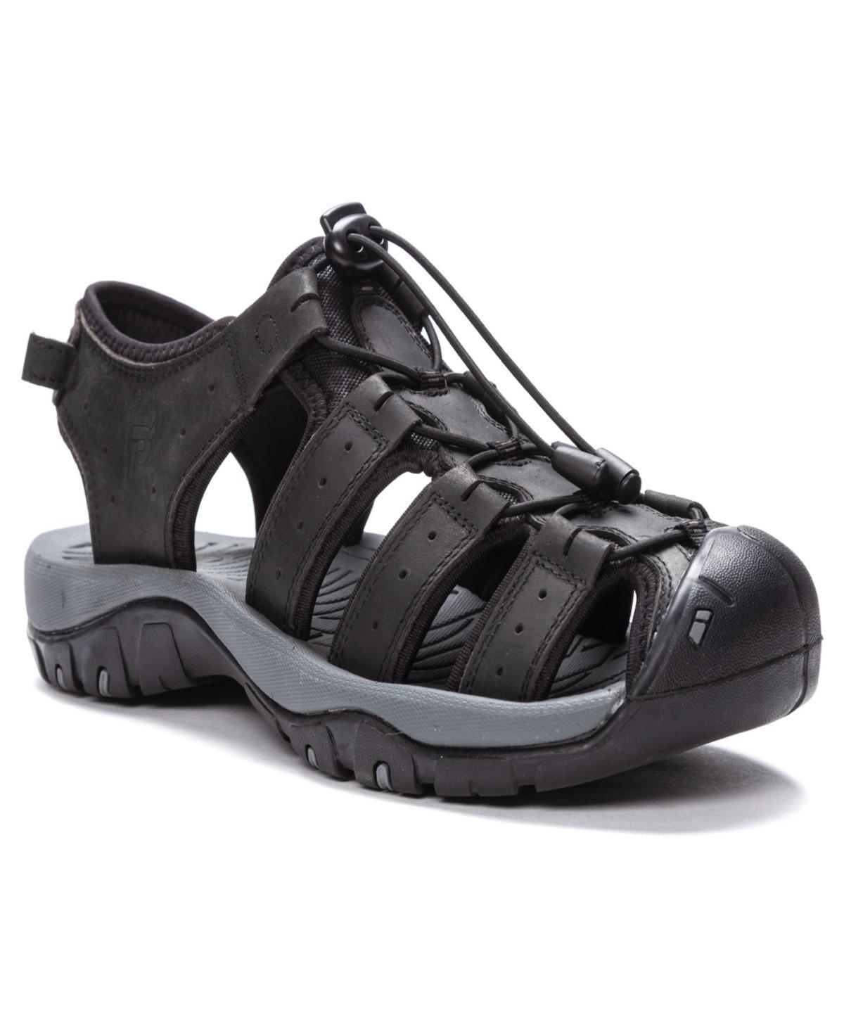 Propet Kona Mens Fisherman Sandals Grey Product Image