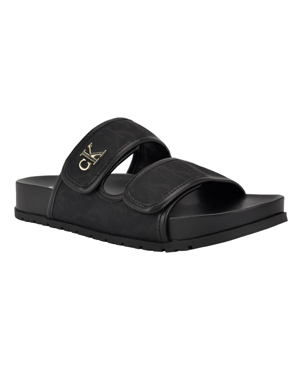 Calvin Klein Womens Linora Slip-On Casual Flat Sandals Product Image