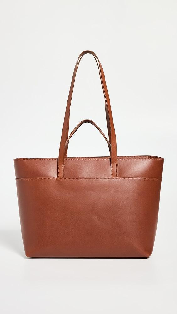 Madewell The Zip-Top Essential Tote in Leather | Shopbop Product Image