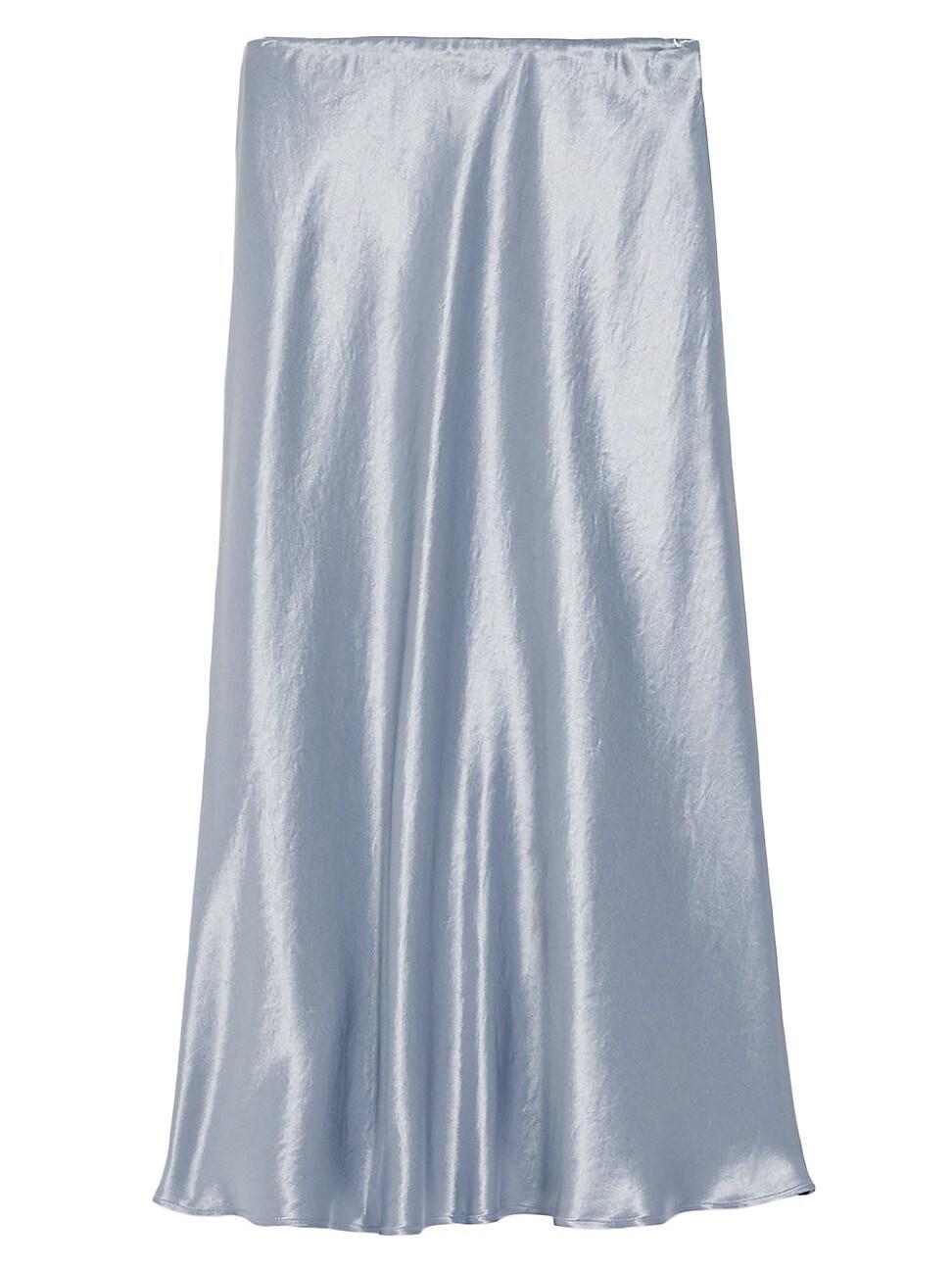 Womens Alessio Satin Midi-Skirt Product Image