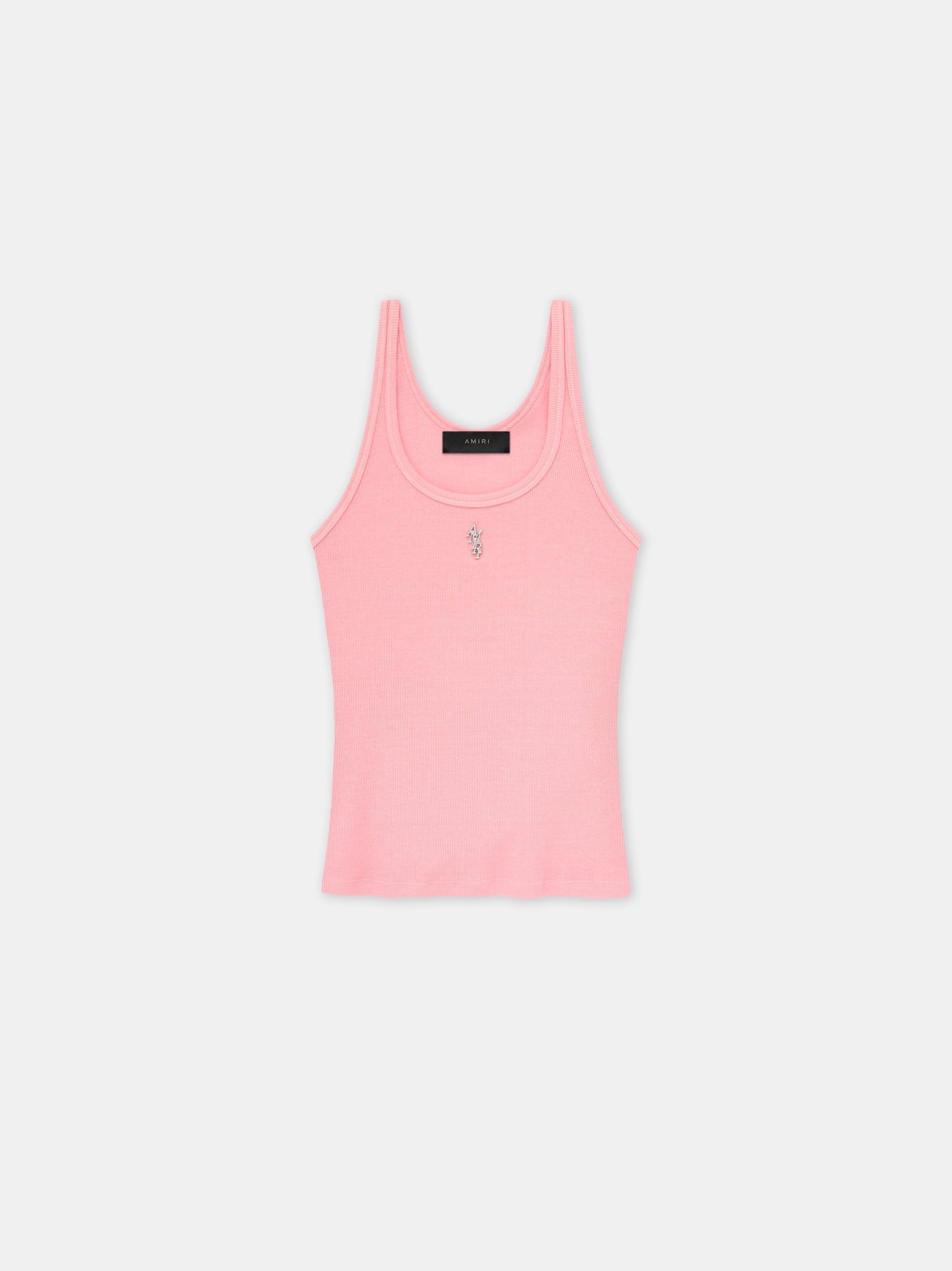 WOMEN - WOMEN'S AMIRI STACKED RIBBED TANK - Flamingo Pink Female Product Image