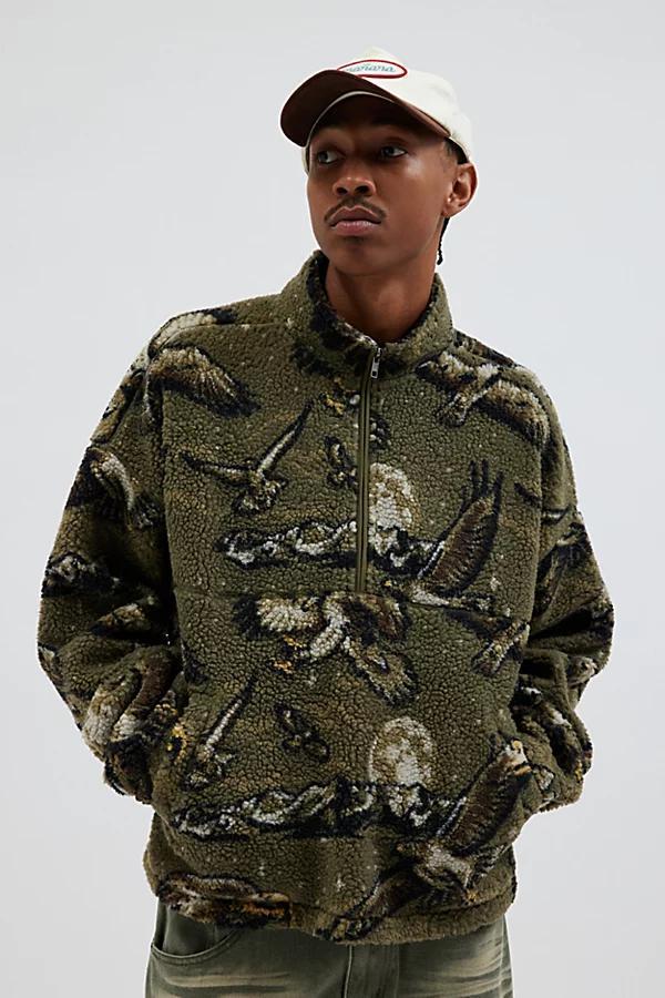 BDG Scotty Printed Fleece Half-Zip Mock Neck Sweatshirt Mens at Urban Outfitters Product Image