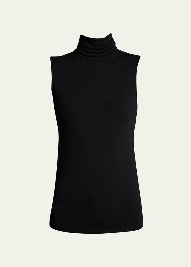 Womens Soft Touch Sleeveless Turtleneck Product Image