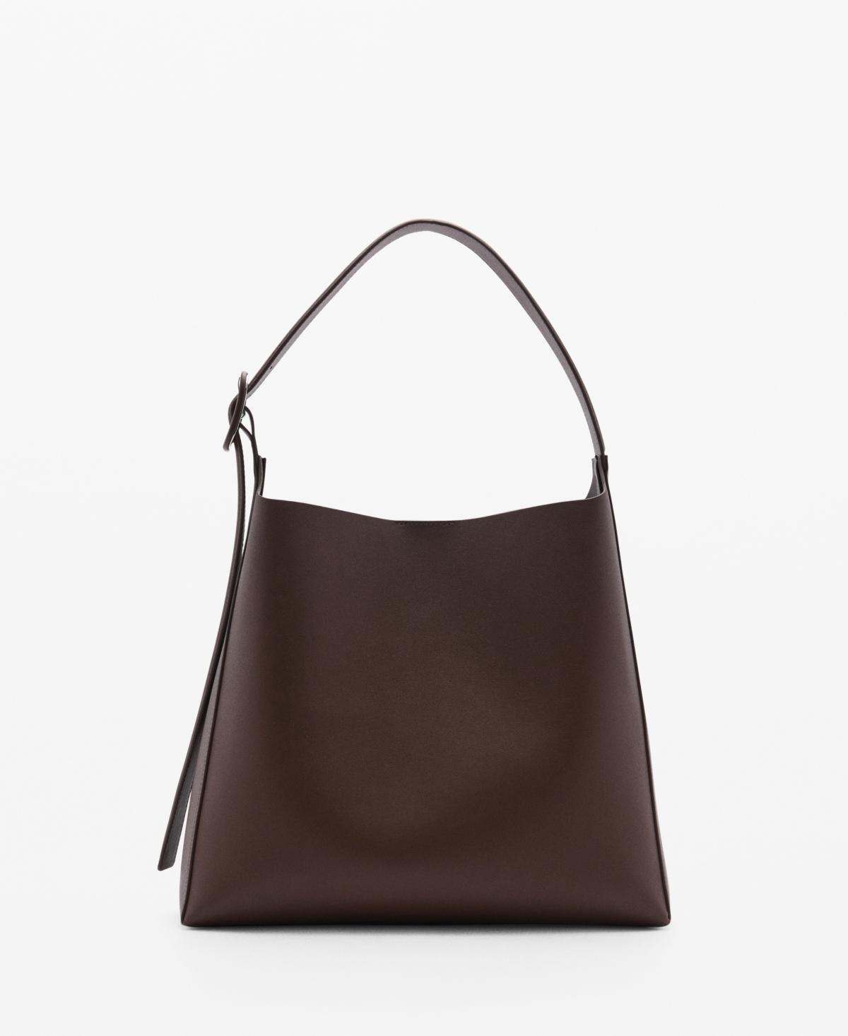 Shopper bag with buckle - Women | MANGO USA Product Image