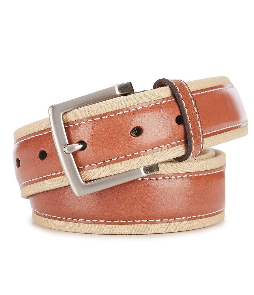 Tommy Bahama Canvas Leather Overlay Casual Belt Product Image